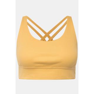 Ulla Popken  Bustier in jersey a costine di cotone biologico con scollo rettangolare 