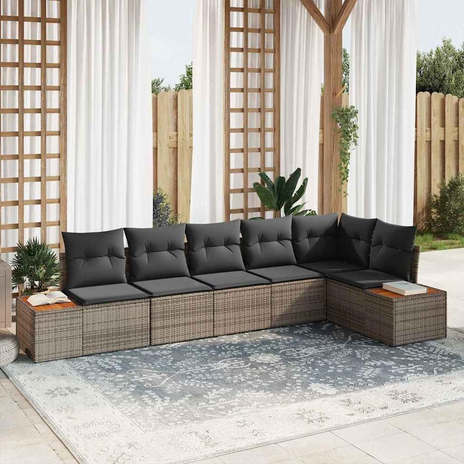 VidaXL Set Divano da Giardino Polyrattan  