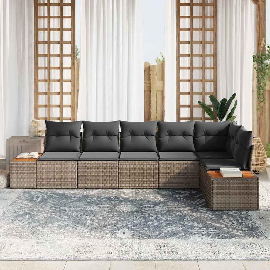 VidaXL Set Divano da Giardino Polyrattan  