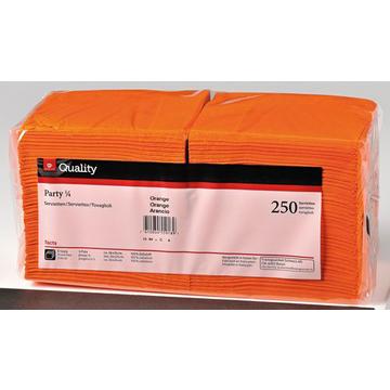 QUALITY Servietten Party 24x24cm 992150 orange 250 Stück