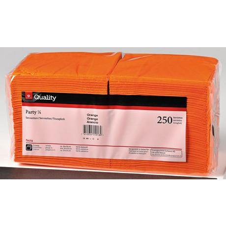 QUALITY QUALITY Servietten Party 24x24cm 992150 orange 250 Stück  