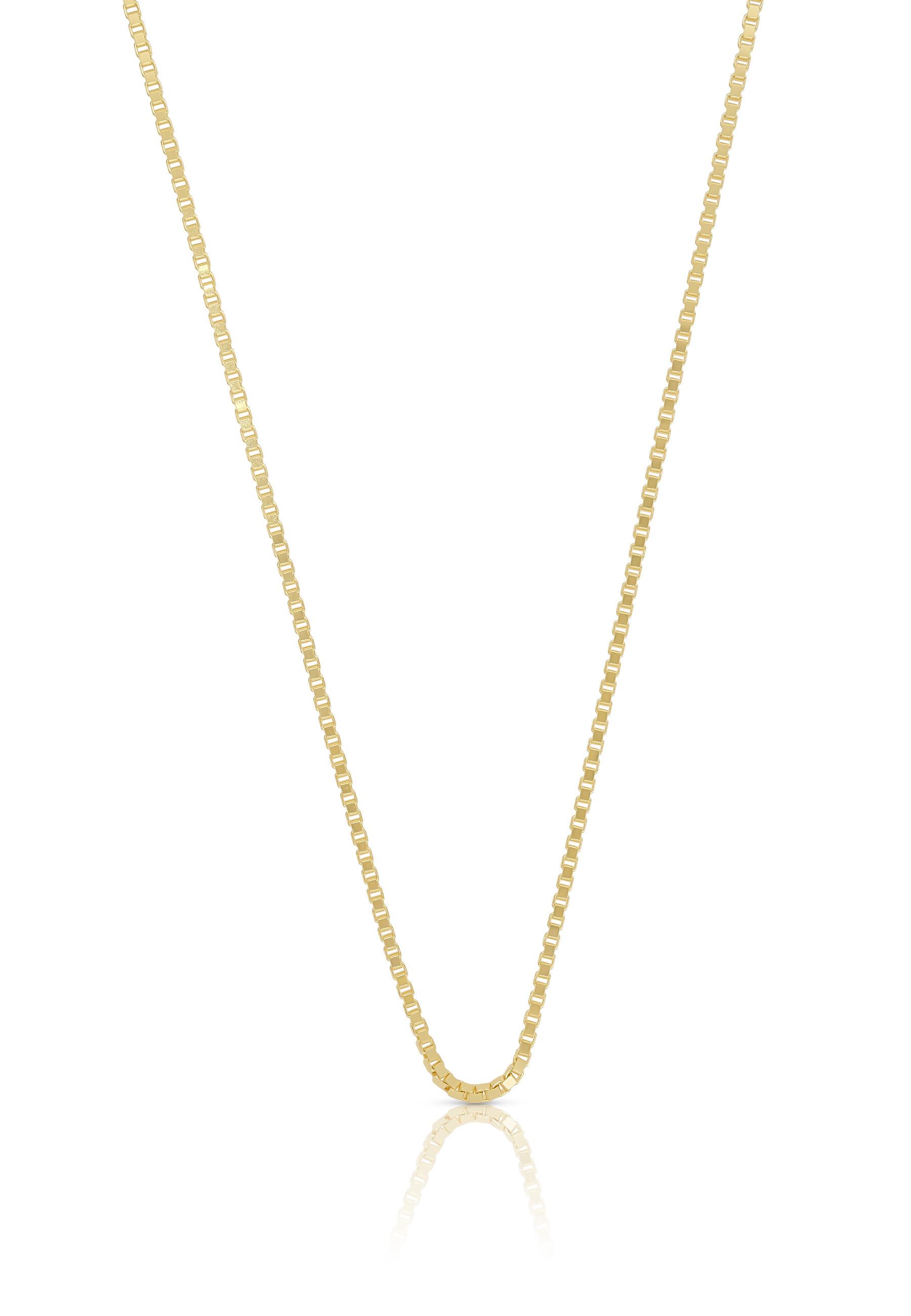 MUAU Schmuck  Collier Venezianer Gelbgold 585, 1.1mm, 42cm 