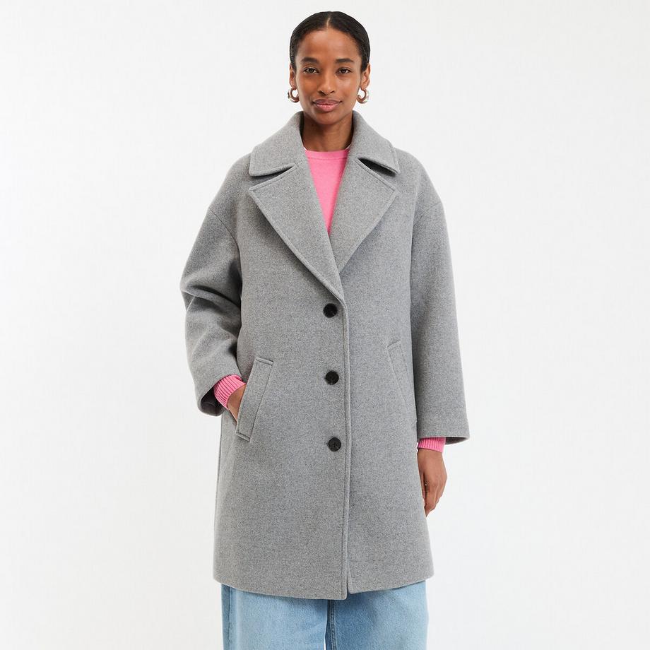 La Redoute Collections Cappotto invernale di media lunghezza con chiusura a bottoni  