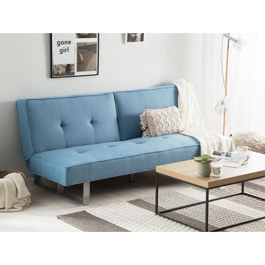 Beliani Canapé-lit en Tissu Traditionnel DUBLIN  