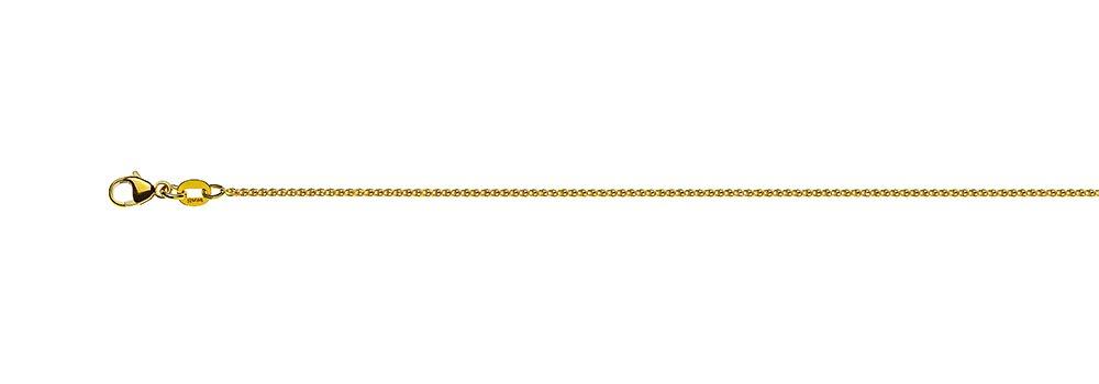 Image of Collier Zopf Gelbgold 750, 1.2mm, 40cm Unisex Gelbgold 40cm