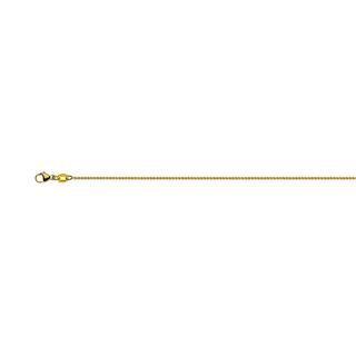 MUAU Schmuck  Collier Zopf Gelbgold 750, 1.2mm, 40cm 