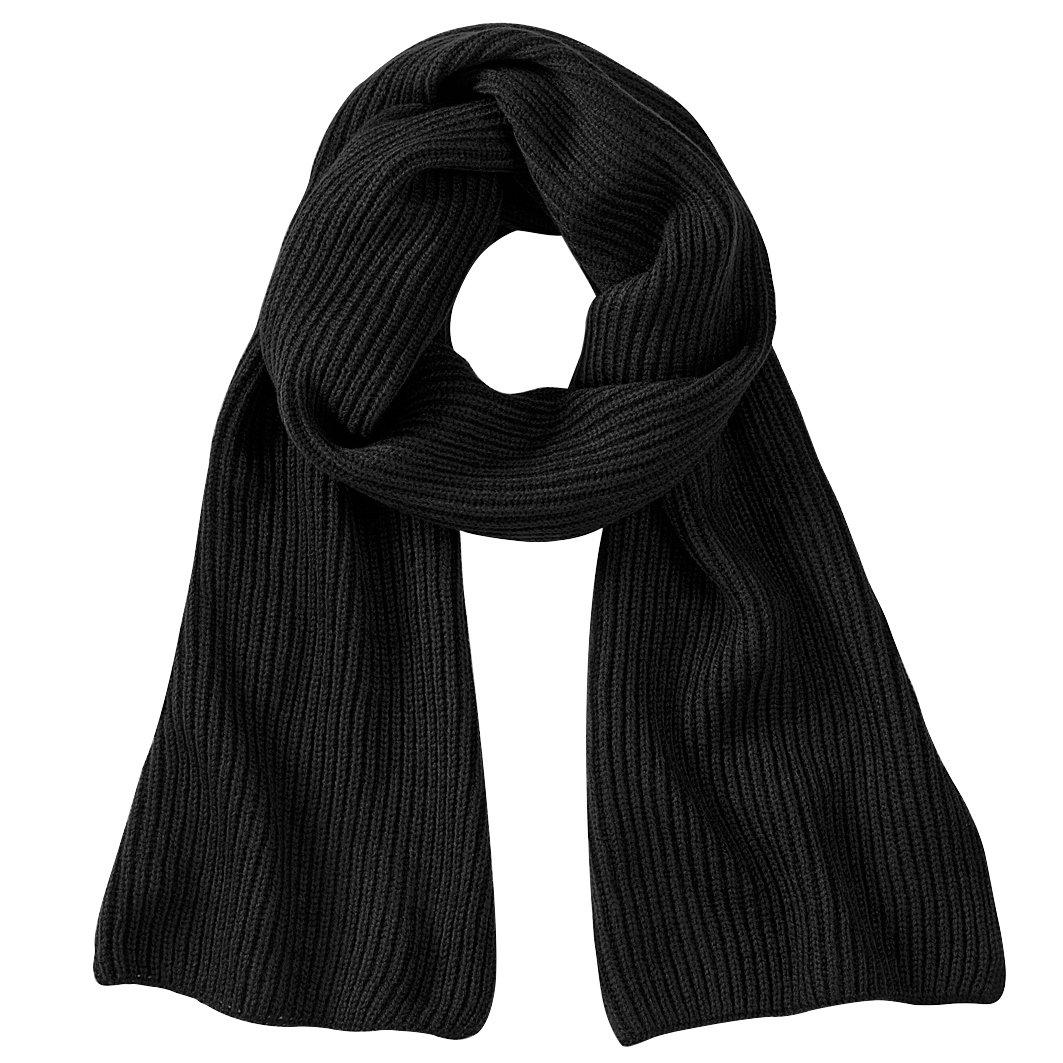 Image of Winter Strickschal Unisex Schwarz ONE SIZE