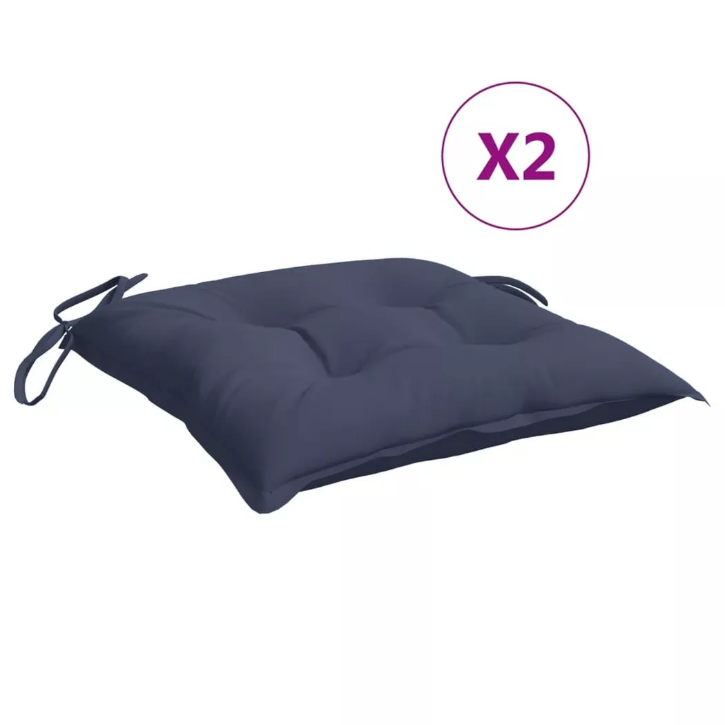 VidaXL - Coussin de chaise tissu, One Size, Bleu