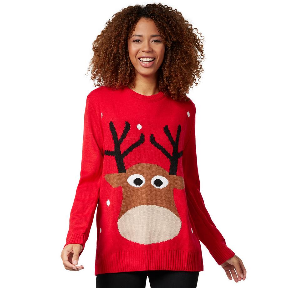 Tectake Weihnachtspullover reizendes Rentier  