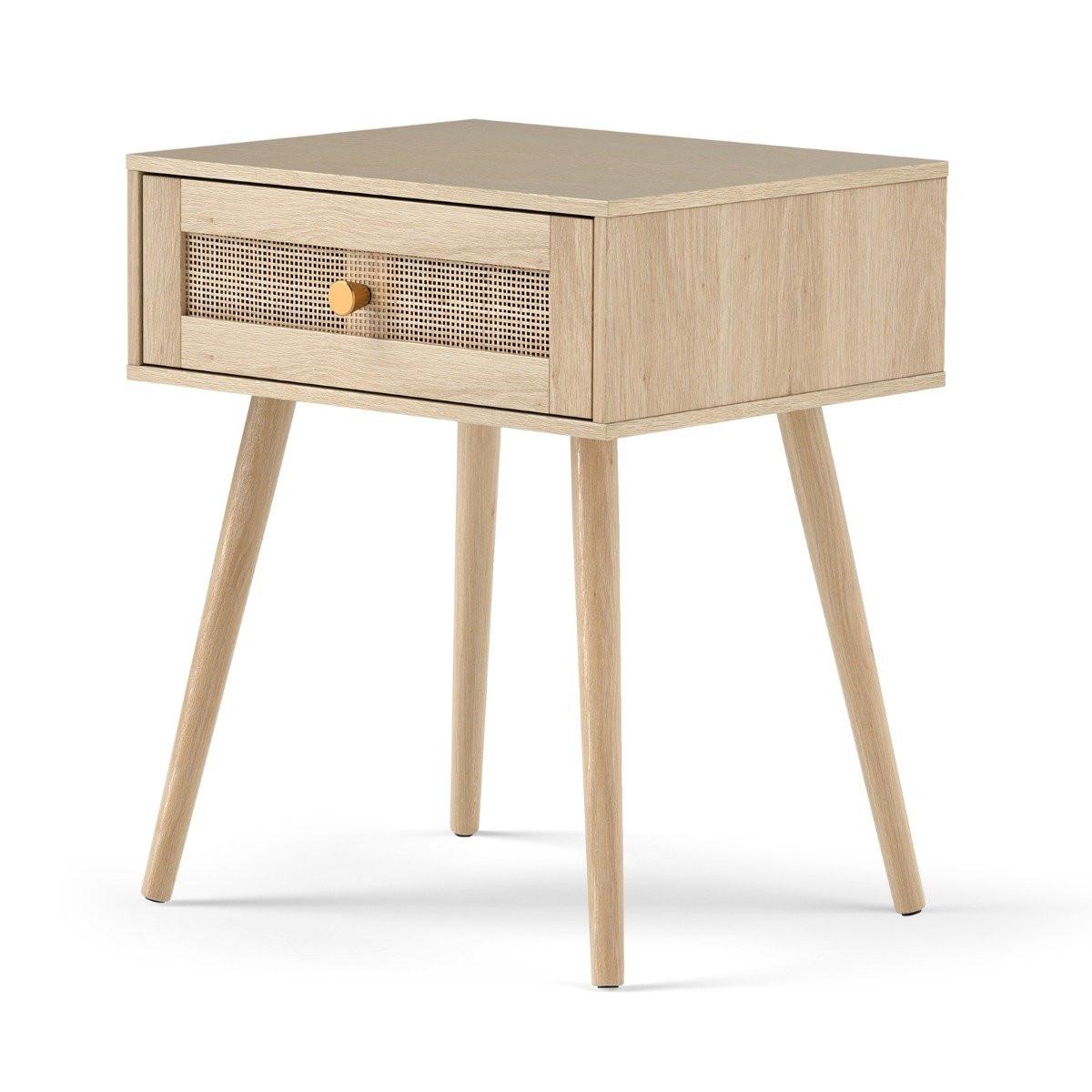 Northix Rattan-Nachttisch mit Schublade  