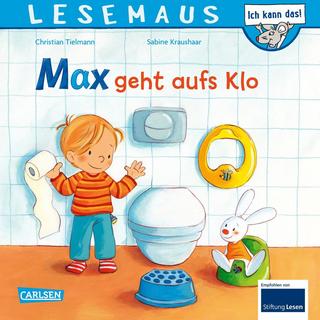 LESEMAUS 61: Max geht aufs Klo Tielmann, Christian; Kraushaar, Sabine (Illustrationen) Copertina rigida 