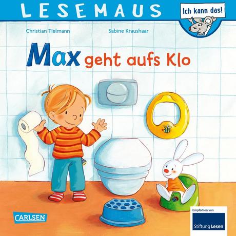 LESEMAUS 61: Max geht aufs Klo Tielmann, Christian; Kraushaar, Sabine (Illustrationen) Copertina rigida 