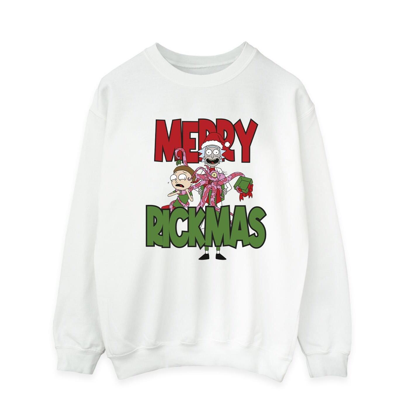 Image of Merry Rickmas Sweatshirt Herren Weiss XXL