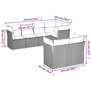 VidaXL Garten sofagarnitur poly-rattan  