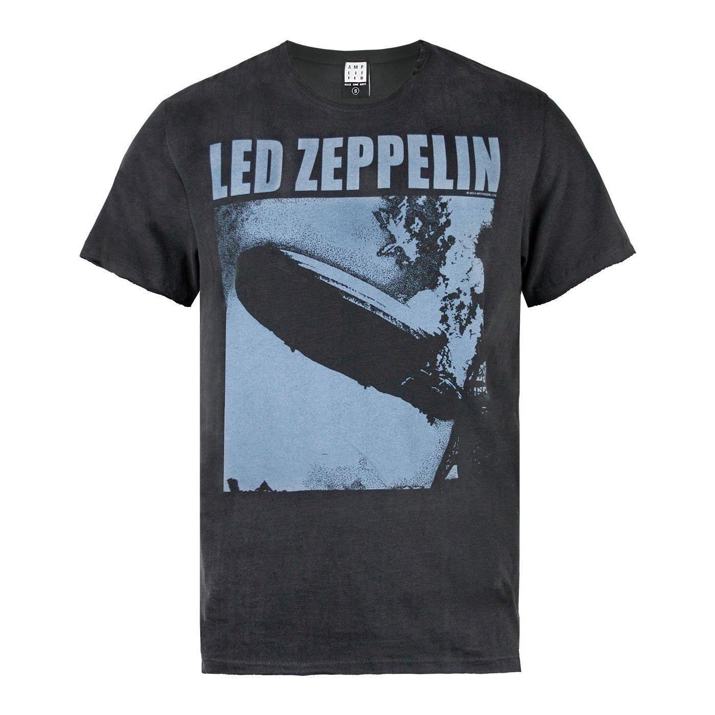 Image of Led Zeppelin Tour 77 Tshirt Herren Charcoal Black M
