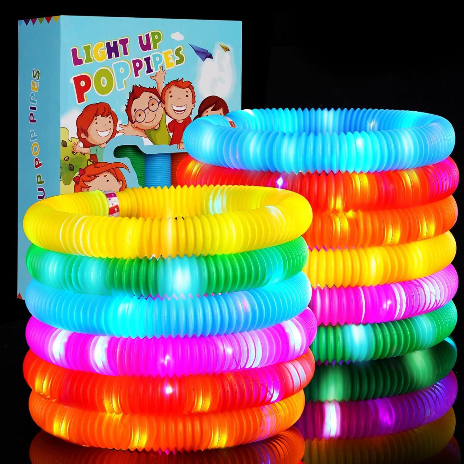 Activity-board  12 tubes à éclater lumineux Jouet sensoriel pour la motricité fine des enfants 