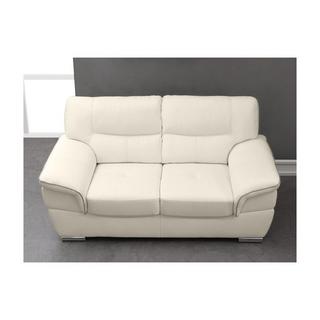 Vente-unique Couchgarnitur Leder 3+2+1 Elfenbein THIBAULT  