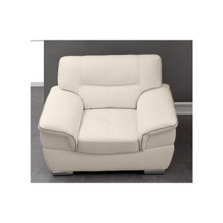 Vente-unique Couchgarnitur Leder 3+2+1 Elfenbein THIBAULT  