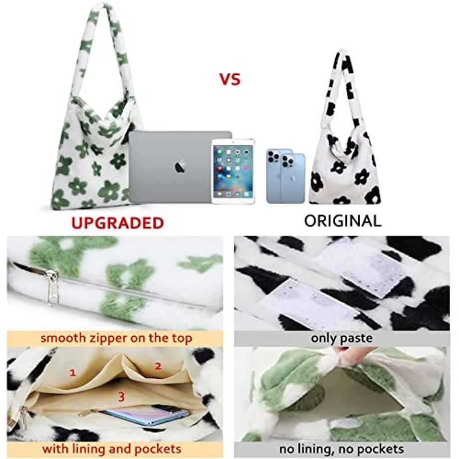 Only-bags.store Plüsch Reissverschluss Umhängetasche  