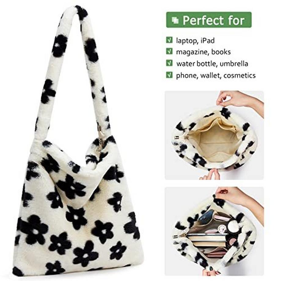 Only-bags.store Plüsch Reissverschluss Umhängetasche  