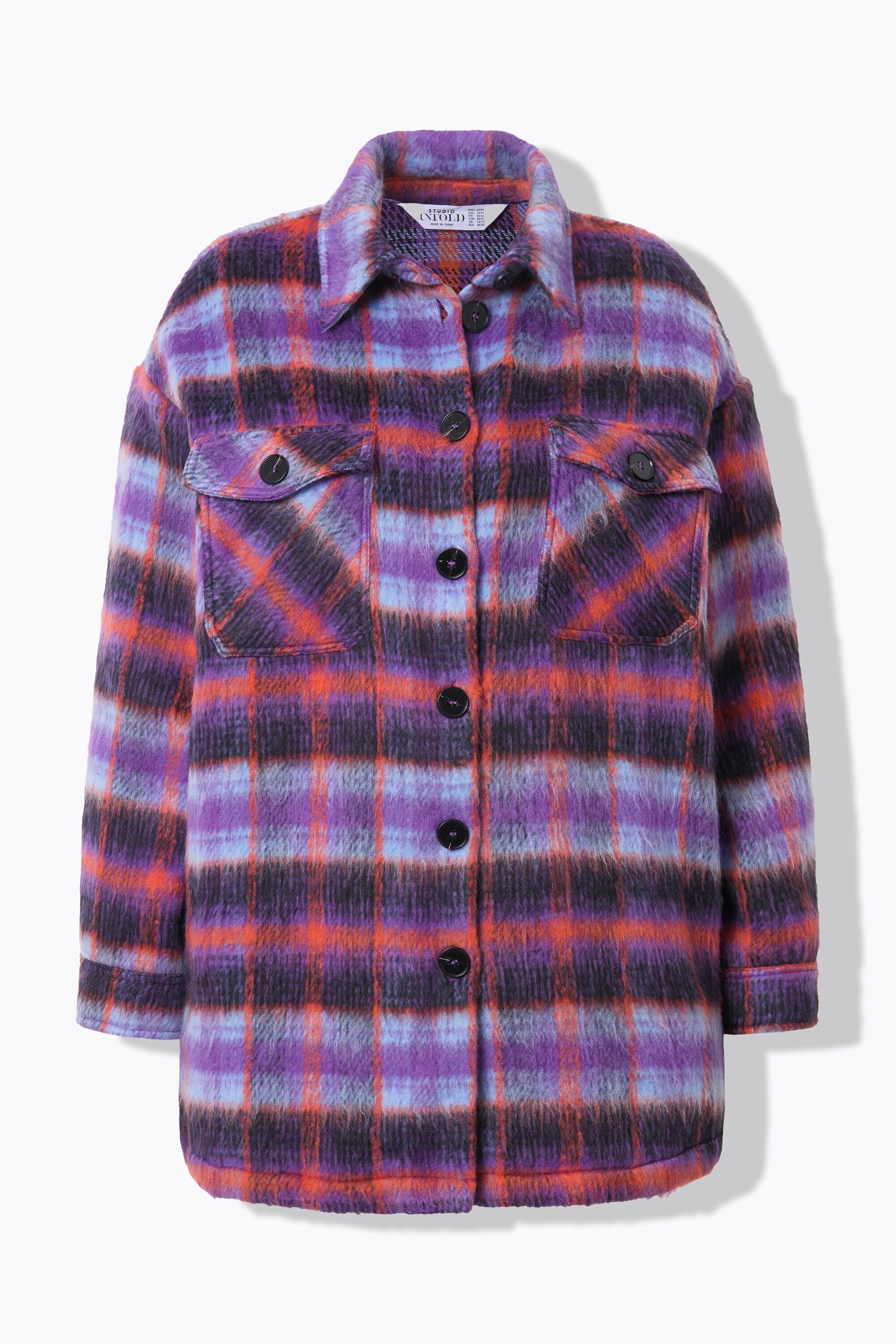 Studio Untold Karo Hemdjacke Oversized Langarm  