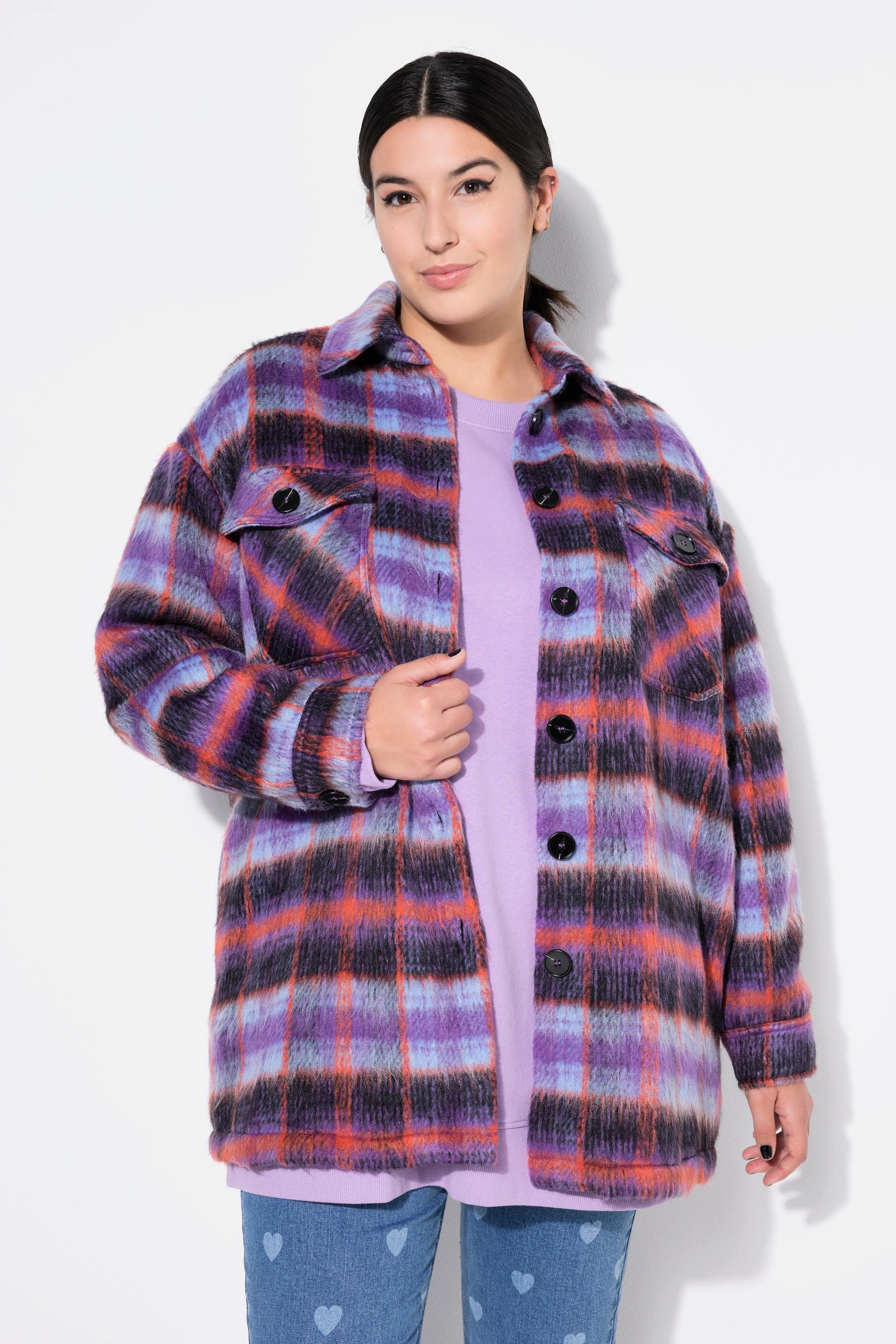 Studio Untold Karo Hemdjacke Oversized Langarm  