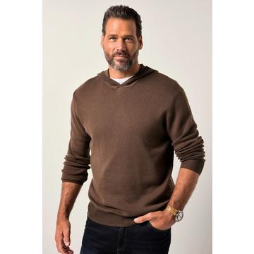 Maglione in maglia fine con Cashmere Touch e cappuccio, fino alla tg. 7XL