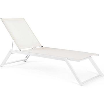 Chaise longue de jardin Kaylan blanc