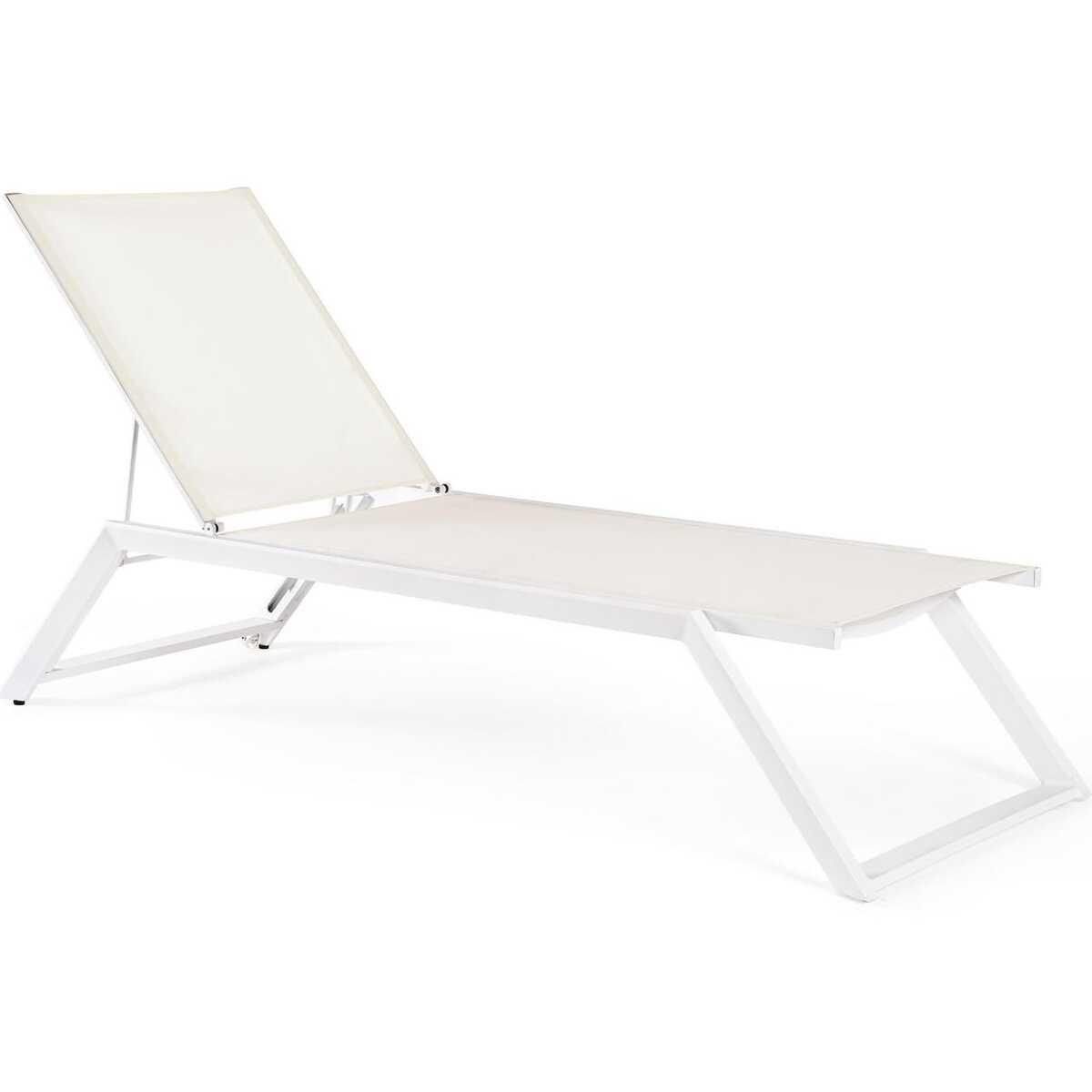 mutoni Chaise longue de jardin Kaylan blanc  