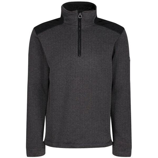 Image of Holbeck Fleeceoberteil Mit Halbem Reißverschluss Herren Schwarz 3XL