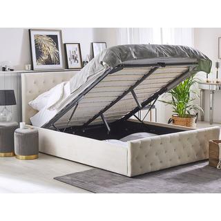 Beliani Bett mit Lattenrost aus Samtstoff Modern AMIENS  