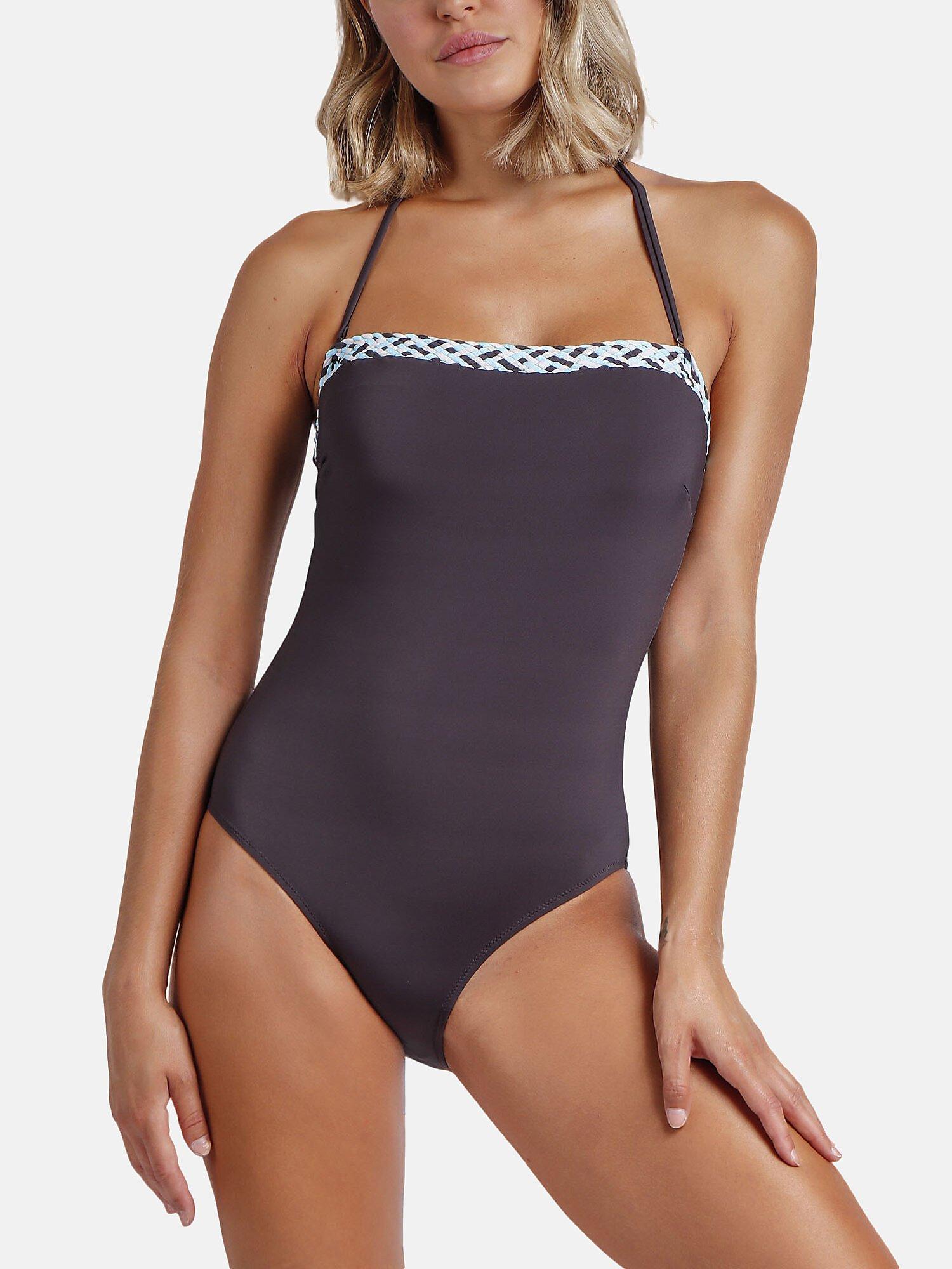 Image of Einteiliger Badeanzug Mit Vorgeformtem Bustier Oriental Damen Erdbraun 34