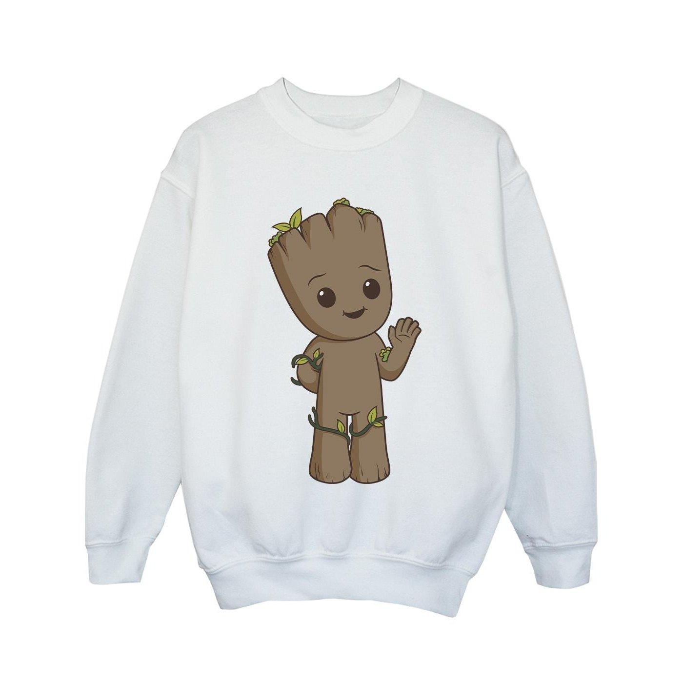 Image of I Am Groot Cute Groot Sweatshirt Unisex Weiss 128