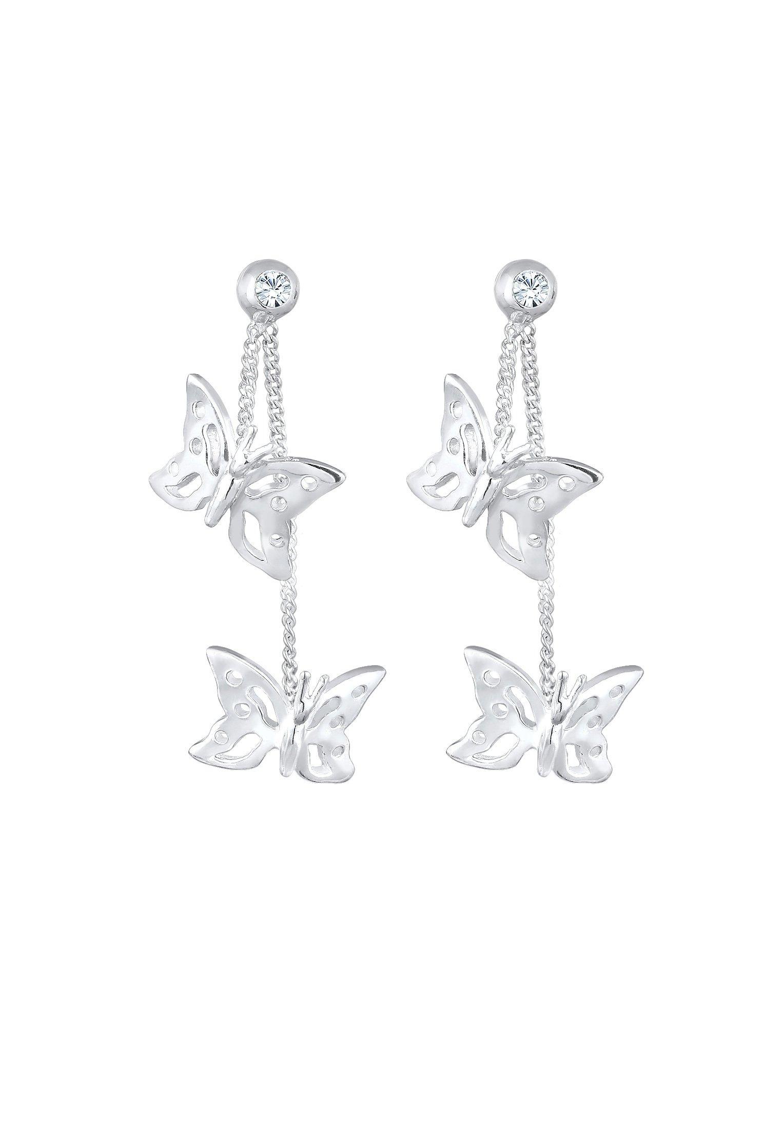 Elli  Boucles d'Oreilles Pendentif D'oreilles Tendance Papillon Cristaux 