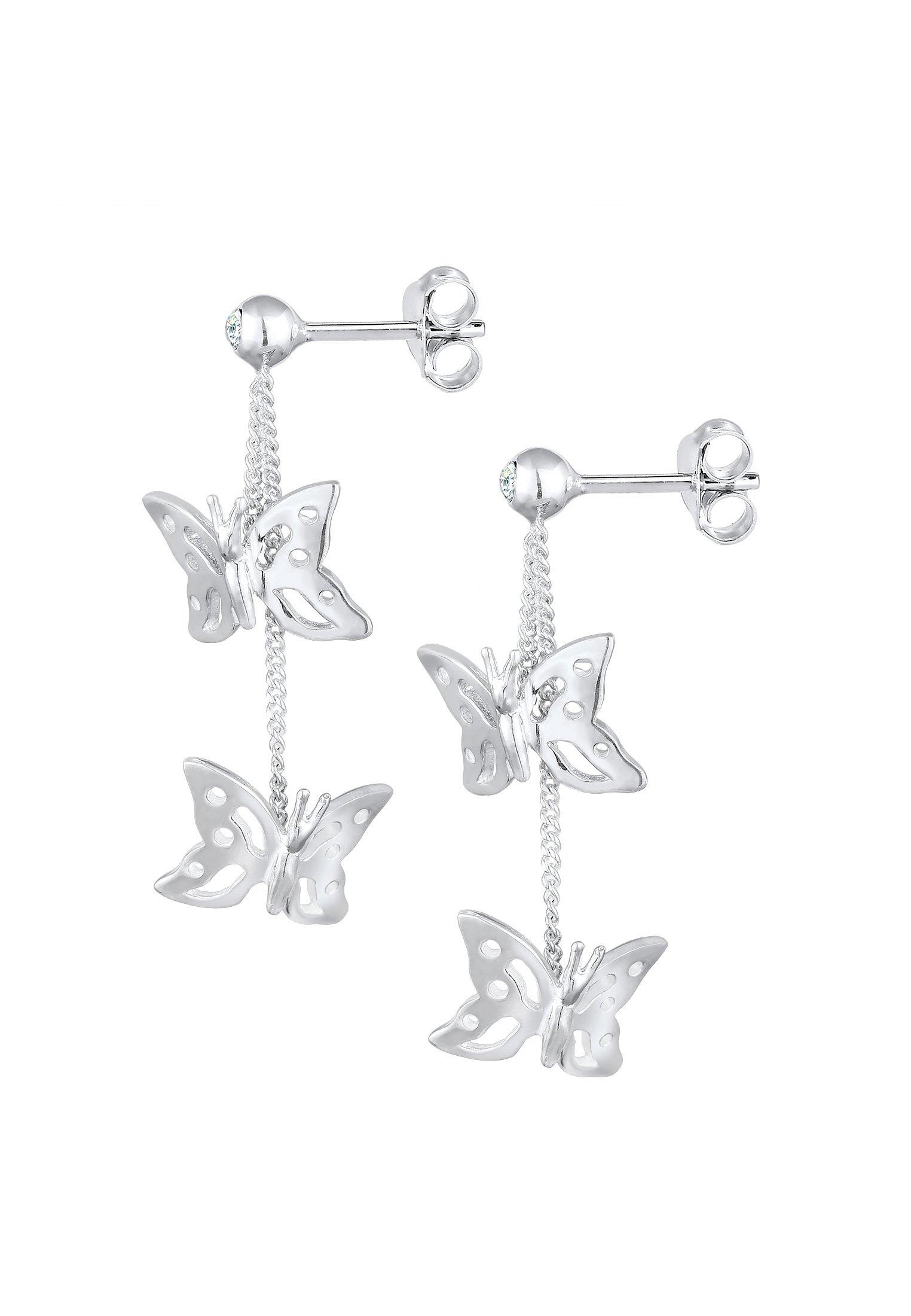 Elli  Boucles d'Oreilles Pendentif D'oreilles Tendance Papillon Cristaux 