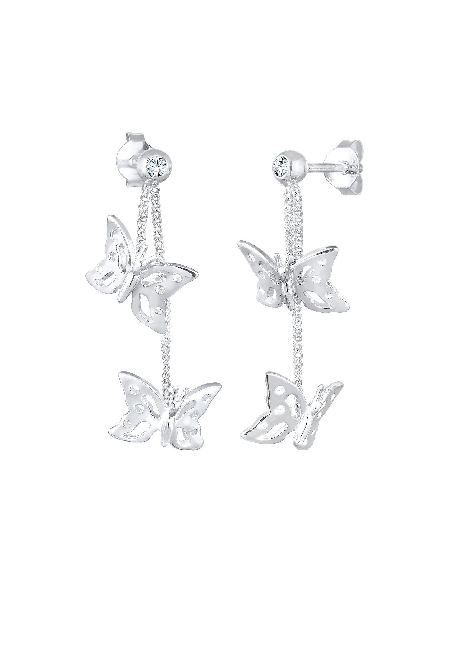 Elli  Boucles d'Oreilles Pendentif D'oreilles Tendance Papillon Cristaux 