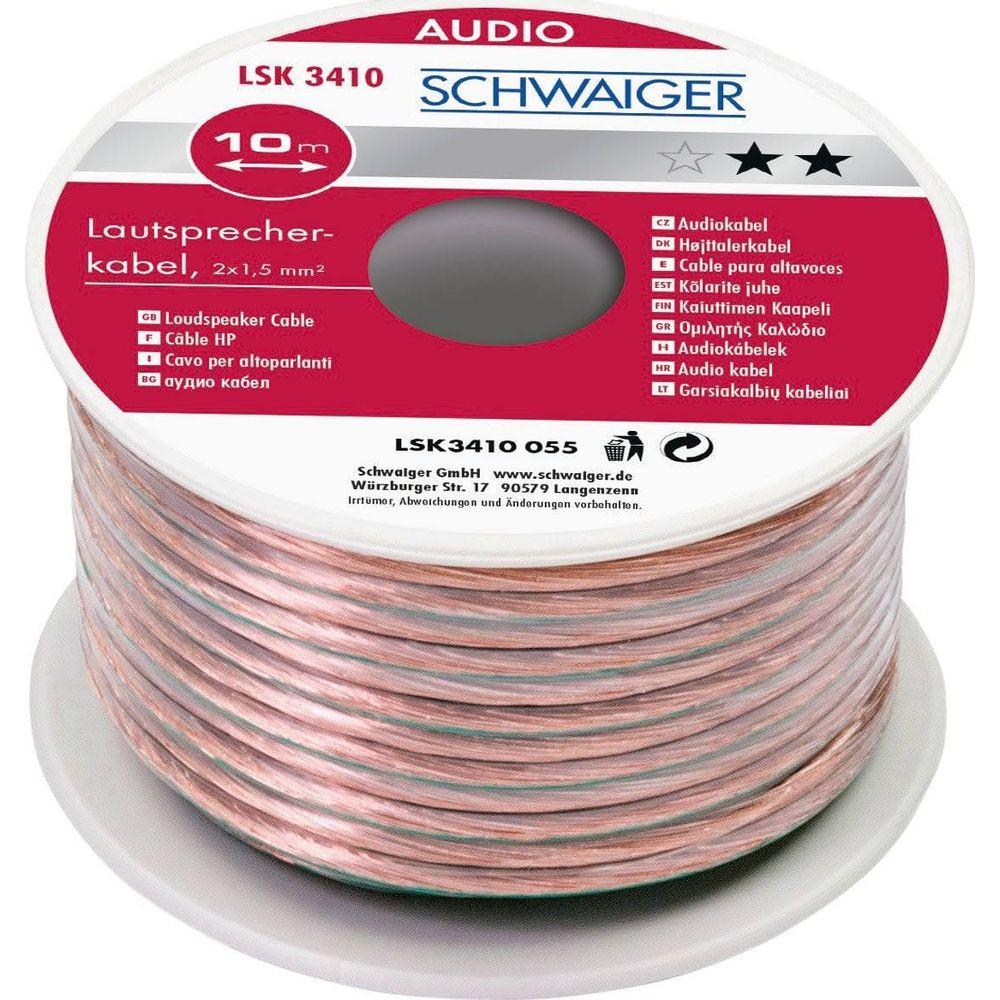 Max Hauri  Schwaiger LSK3410 055 cavo audio 10 m Trasparente 