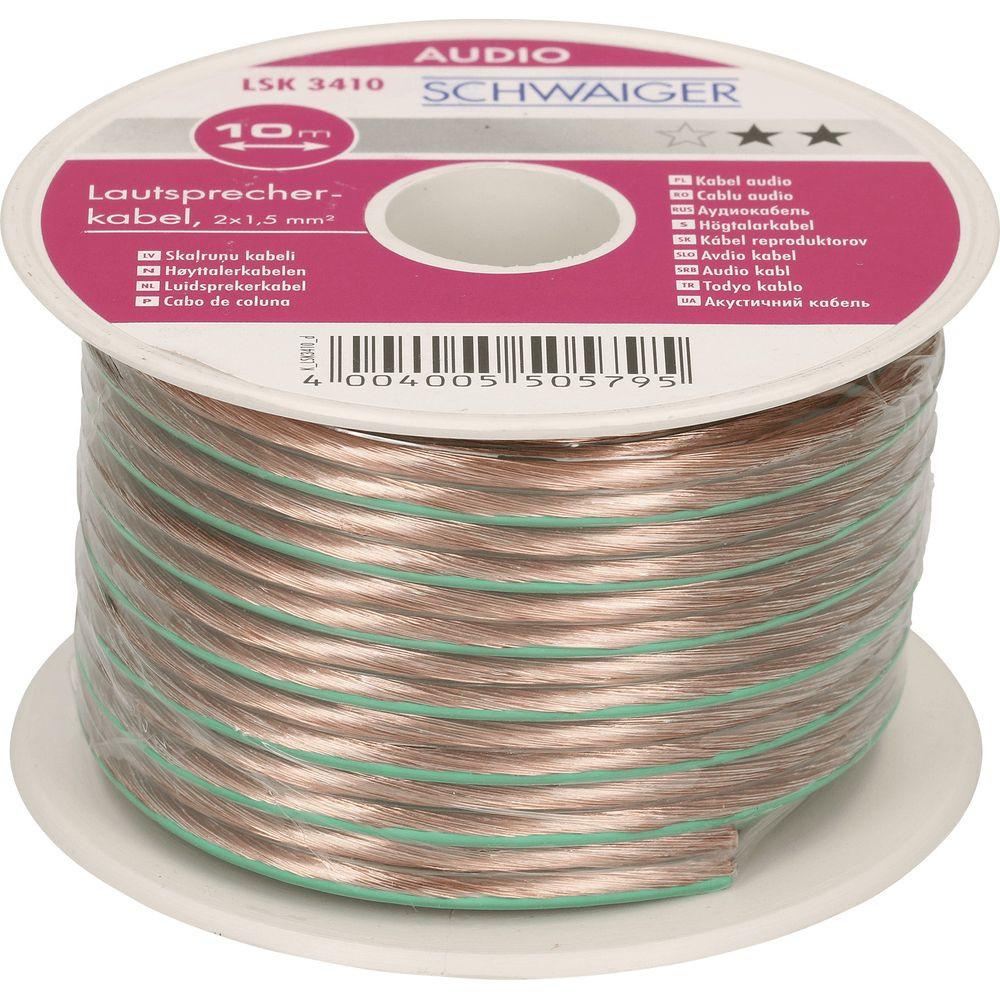Max Hauri  Schwaiger LSK3410 055 cavo audio 10 m Trasparente 