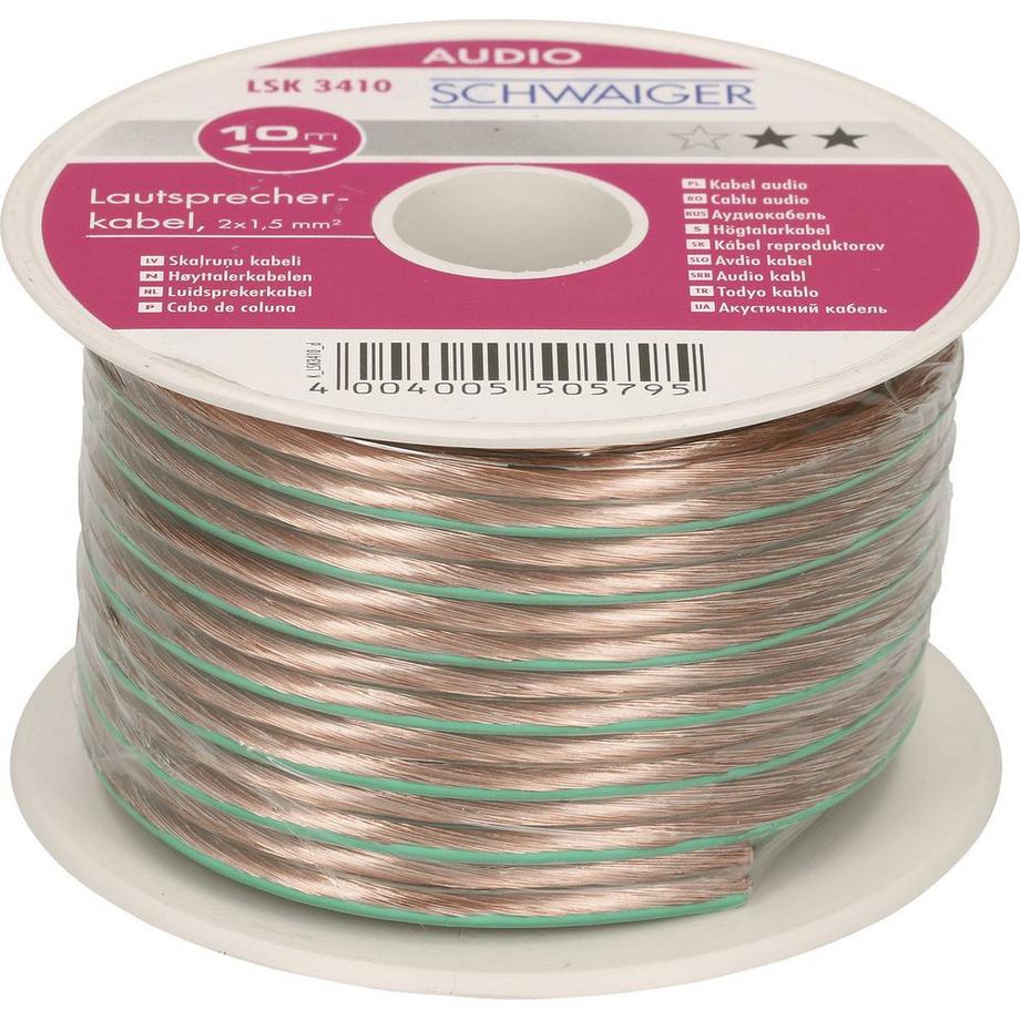 Max Hauri  Lautsprecherkabel 2x1.5 mm² 10 m 