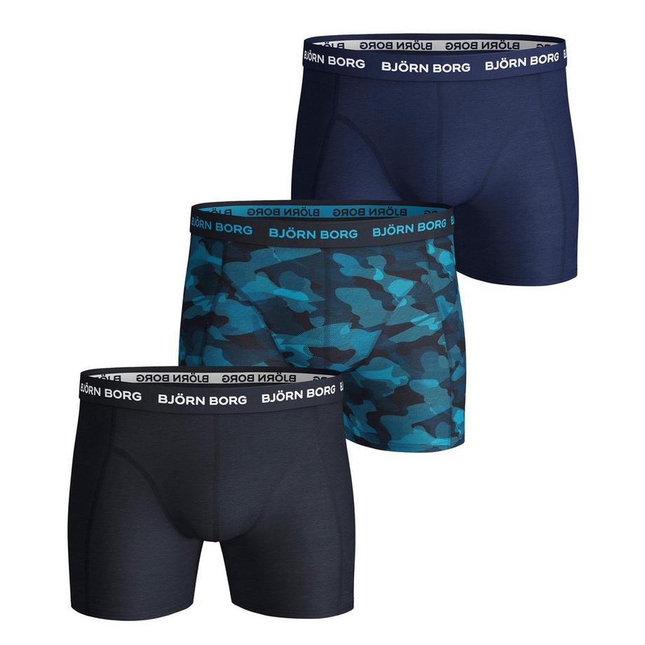 Boxer  Paquet de 3 Conforme à la silhouette-Cotton Stretch Boxer Trunks 3P