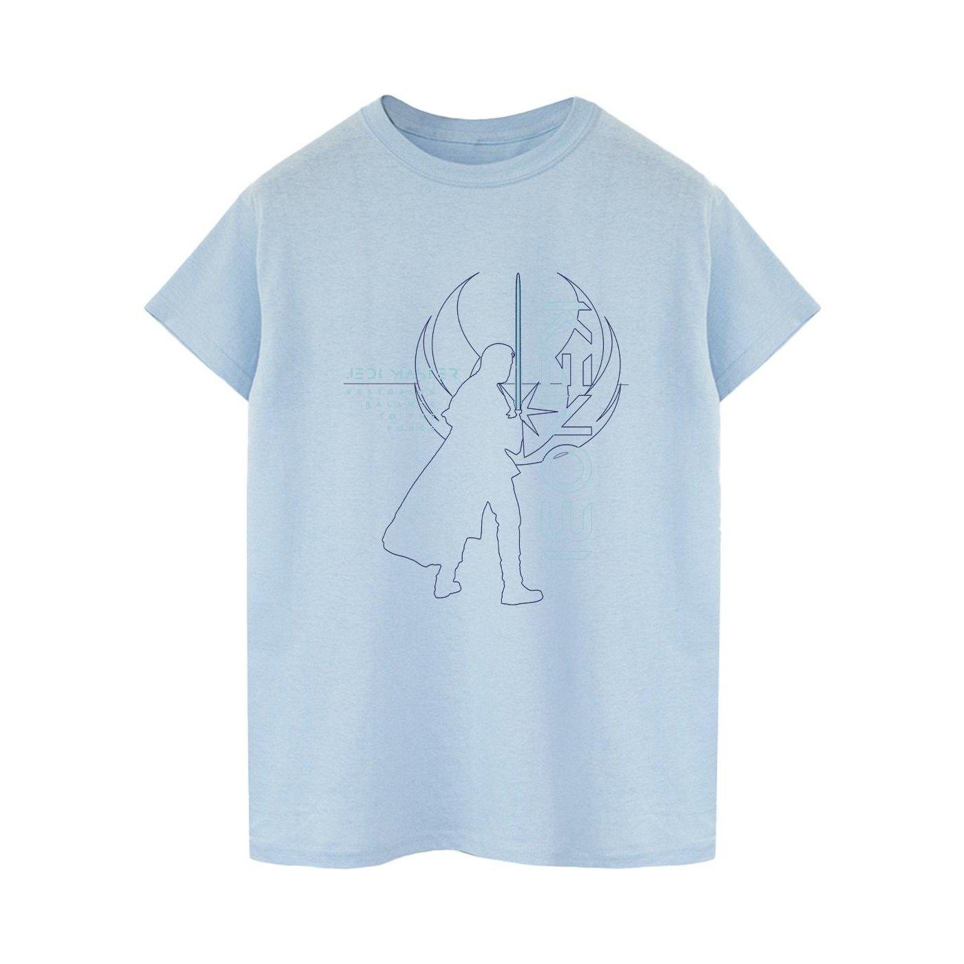 Image of Obiwan Kenobi Jedi Master Balance Tshirt Damen Blau XXL