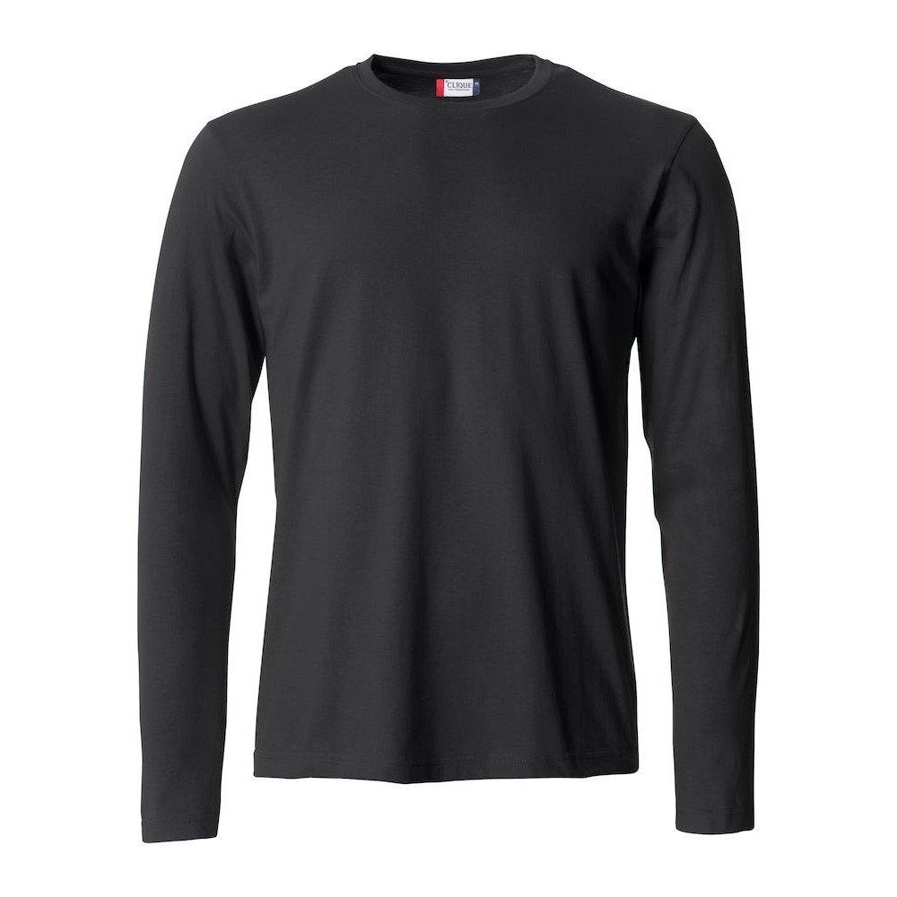Image of Basic Tshirt Langärmlig Herren Schwarz XL