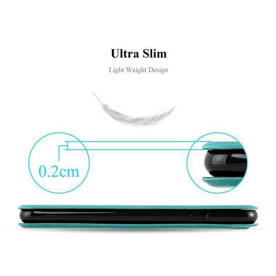 Cadorabo  Housse compatible avec Nokia Lumia 550 - Coque de protection avec fermeture magnétique, fonction de support et 2 fenêtres de visualisation 