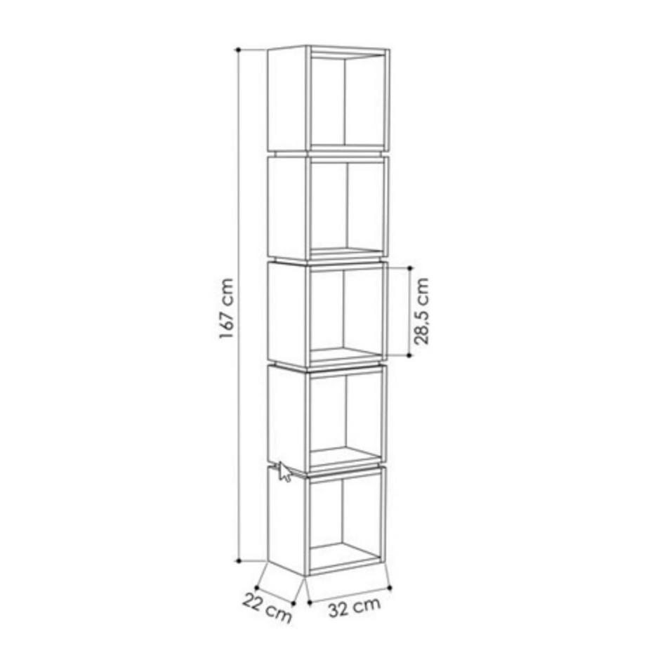 Calicosy Scaffale 5 Scomparti H167 cm - Lofty  