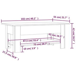 VidaXL tavolino da caffè Legno multistrato  