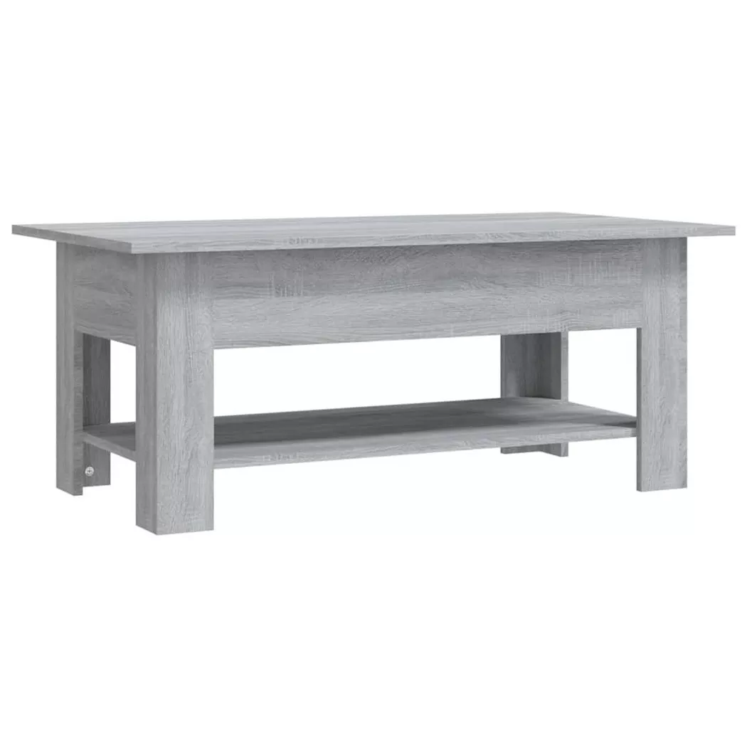 Table basse sonoma gris 102x55x42 cm bois d ingénierie