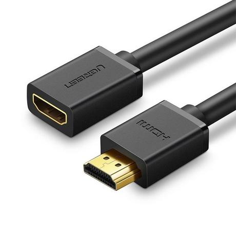 UGREEN  Câble d'extension Ugreen HDMI (femelle) vers HDMI (mâle), 19 broches, 1,4 V, 4K, 60 Hz, 30 AWG, 2 m - Noir 