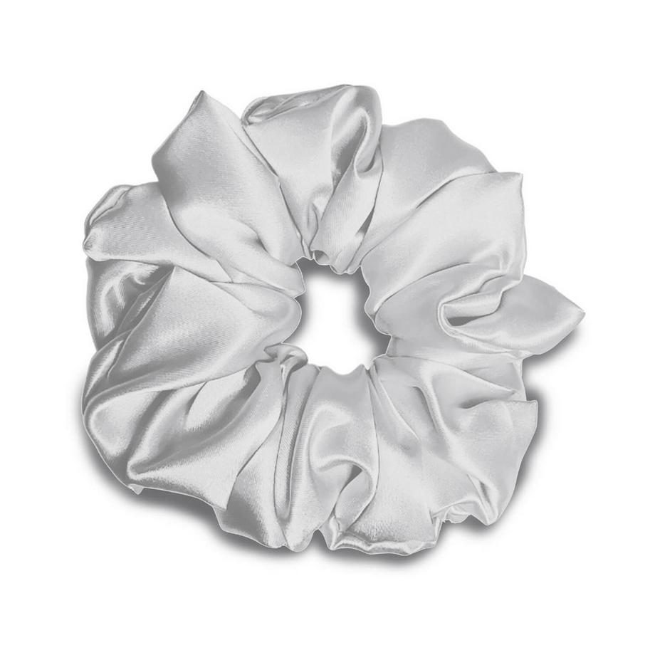 VBEAUTY  Premium Seiden Scrunchie - Silber 