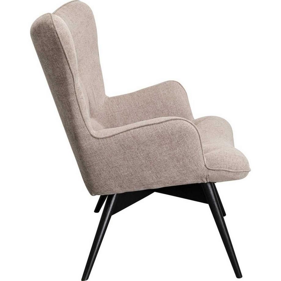KARE Design Fauteuil Black Vicky marron clair  