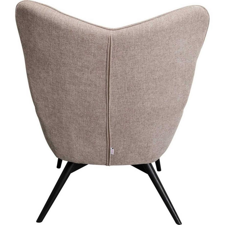KARE Design Fauteuil Black Vicky marron clair  